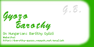 gyozo barothy business card